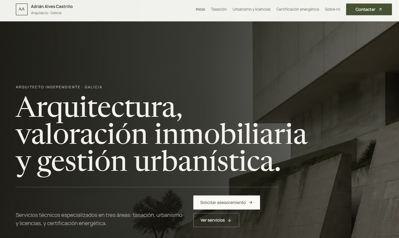 Captura de la web de Adrián N. Alves Castrillo